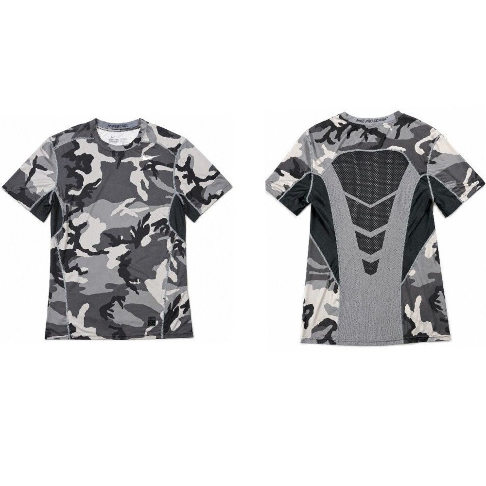 Mens Nike Pro Combat Hypercool DriFit Camo Camouflage Fitted Medium Shirt
